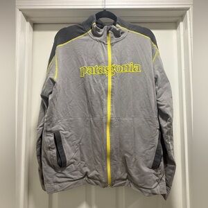 Patagonia Gray and Yellow Men's Zip Sweatshirt